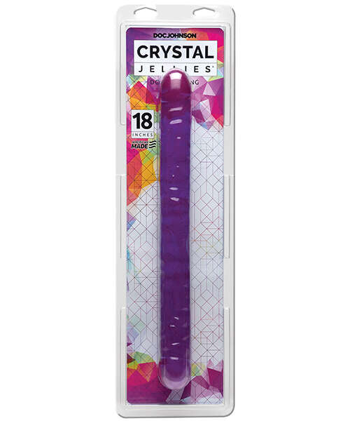 Crystal Jellies 18" Double Dong - Purple