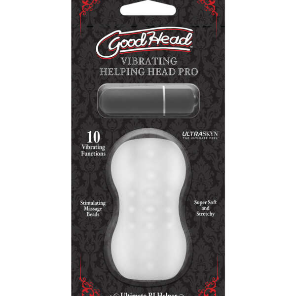 GoodHead Helping Head Pro ULTRASKYN Vibrating Stroker - Frost