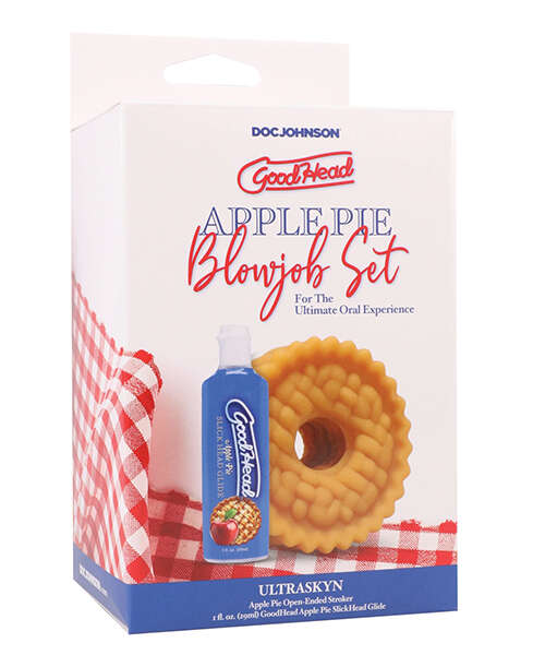 GoodHead - Apple Pie Blowjob Set Includes Stroker & Slick Head Glide - 1 oz Bottle Apple Pie