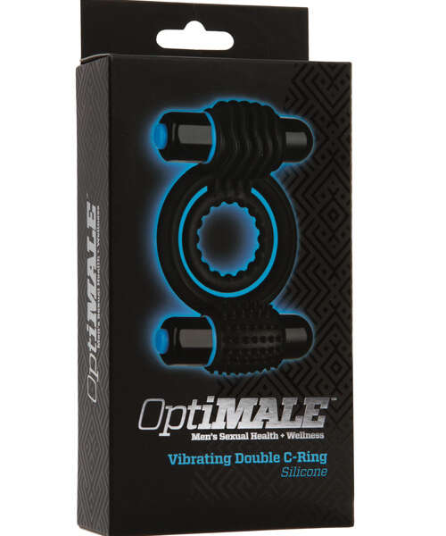 OptiMale Vibrating Double C Ring - Black