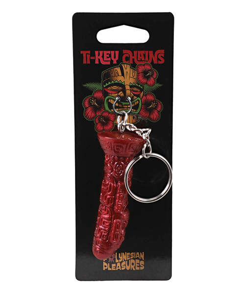 Polynesian Pleasures TI-Key Chains - Lele Lele Air Idol - Wood Bronze