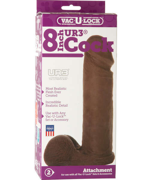 Vac-U-Lock 8" ULTRASKYN Cock Attch. - Black