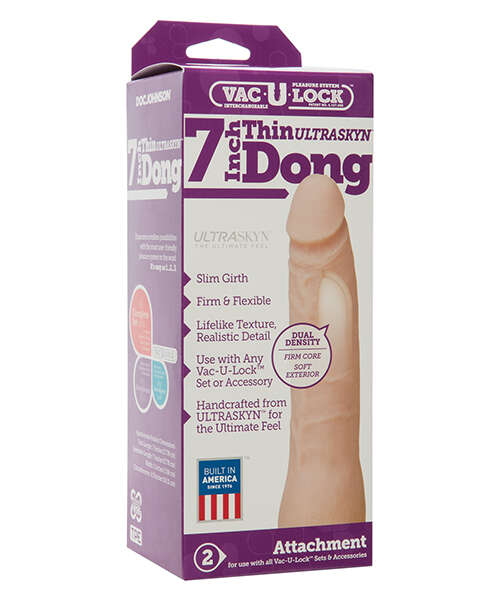 Vac-U-Lock 7" ULTRASKYN Dong - White