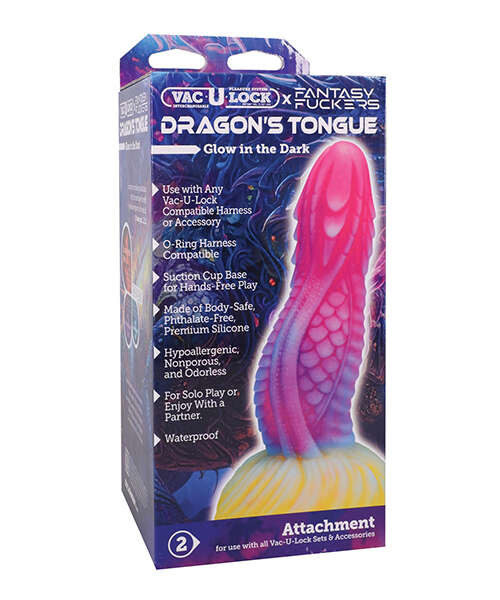 Vac-U-Lock x Fantasy Fuckers Dragon's Tongue - Multi-Colored