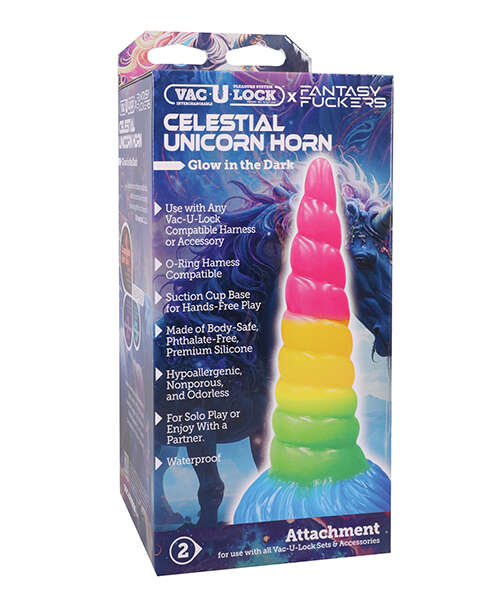 Vac-U-Lock x Fantasy Fuckers Celestial Unicorn Horn - Multi-Colored