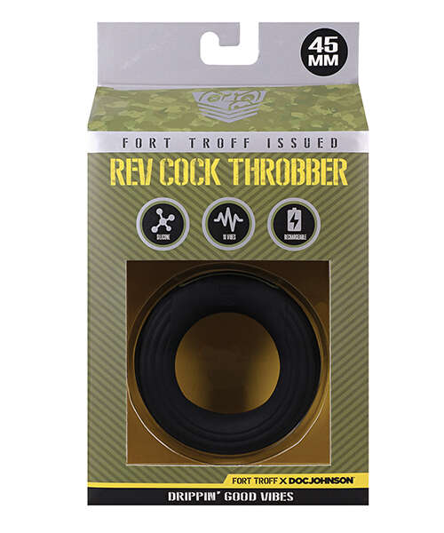 Fort Troff Rev Cock Throbber Vibrating Cock Ring - Black