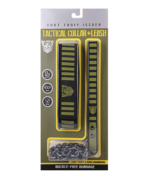 Fort Troff Tactical Collar & Leash - Black/Green