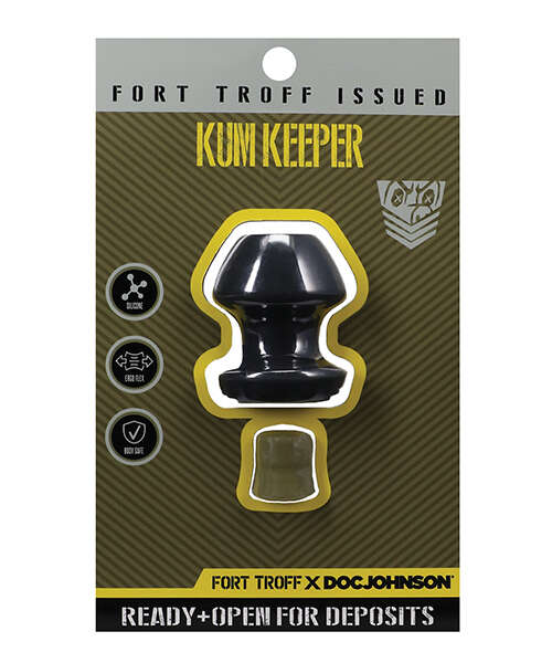 Fort Troff Kum Keeper Anal Plug - Small, Black