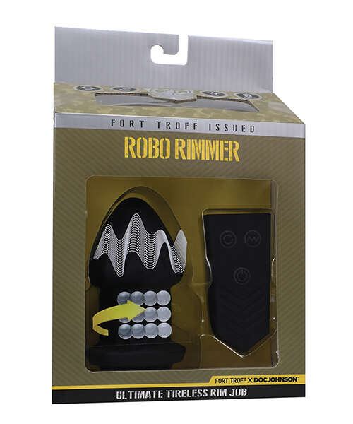 Fort Troff Robo Rimmer Vibrating Anal Plug w/Remote Control - Black