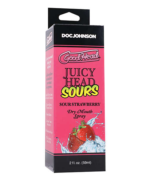 GoodHead Juicy Head Dry Mouth Spray - 2 oz Spray Bottle Sour Strawberry