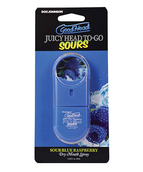 GoodHead Juicy Head Dry Mouth Spray To-Go - .30 oz Sour Blue Raspberry