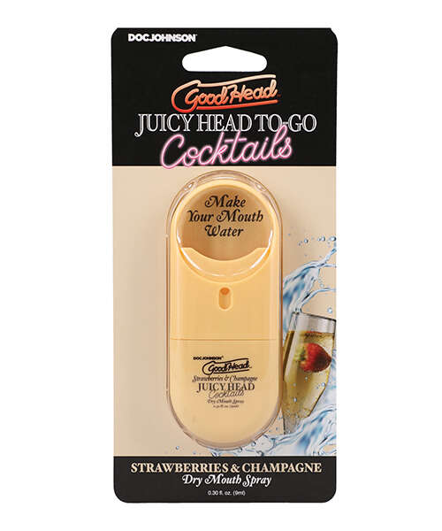 GoodHead Juicy Head Cocktails Dry Mouth Spray To-Go - Strawberries & Champagne