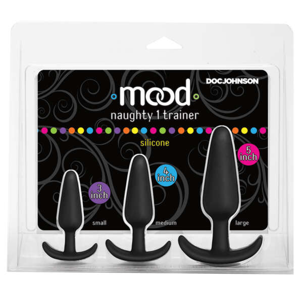 Mood Naughty 1 Anal Trainer Set - Black Set of 3