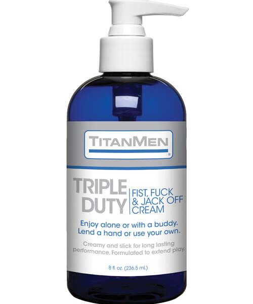 Titanmen Triple Duty Fist, Fuck & Jack Off Cream - 8 oz Bottle