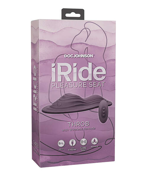 iRide Pleasure Seat Throb Stimulator Rechargeable w/Wireless Remote - Dusty Purple