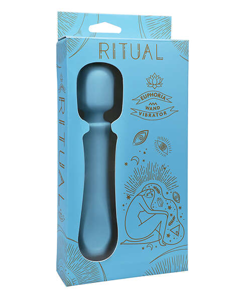 RITUAL Euphoria Rechargeable Silicone Wand Vibe - Blue