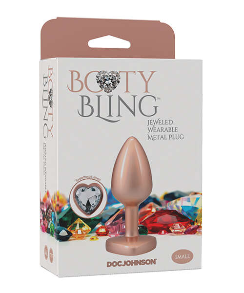 Booty Bling Jeweled Metal Plug - Small Gold
