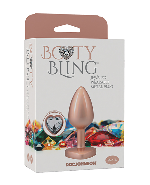 Booty Bling Jeweled Metal Plug - Small Gold