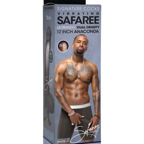Signature Cocks ULTRASKYN 12" Cock Vibrating w/Vac-U-Lock Suction Cup - Safaree Samuels Anaconda