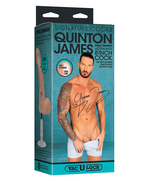 Signature Cocks ULTRASKYN 8" Cock w/Removable Vac-U-Lock Suction Cup - Quinton James