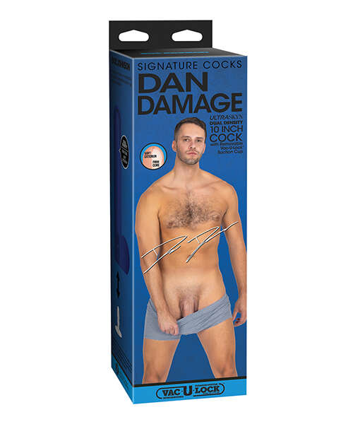 Signature Cocks ULTRASKYN 10" Cock w/Removable Vac-U-Lock Suction Cup - Dan Damage