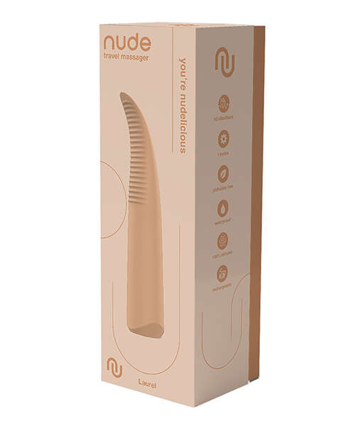 NUDE Laurel Rechargeable Travel Massager - Tan