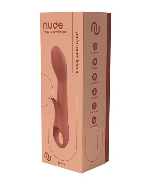 NUDE Sierra Rechargeable G-Spot Duo Vibrator - Peach