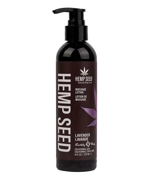 Earthly Body Hemp Seed Massage Lotion - 8 oz Lavender