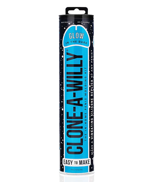 Clone-A-Willy Kit Vibrating Glow in the Dark - Blue