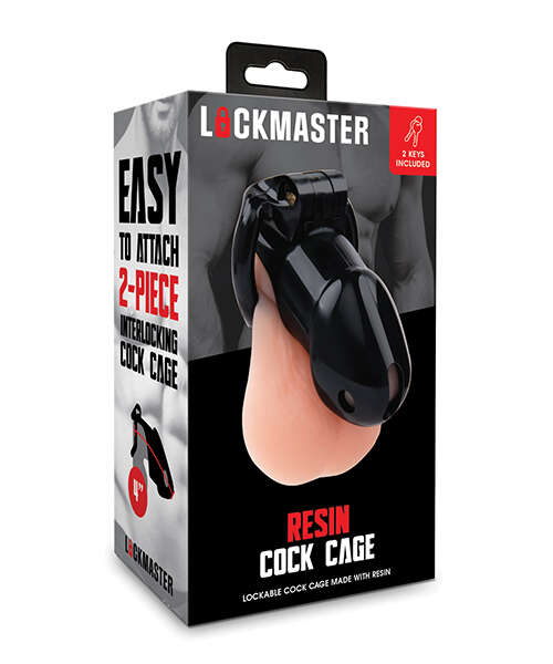 Lockmaster 4" Resin Cock Cage - Black