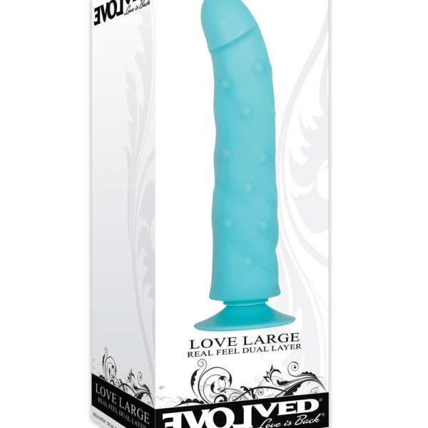 Evolved Love Large Dildo - Blue