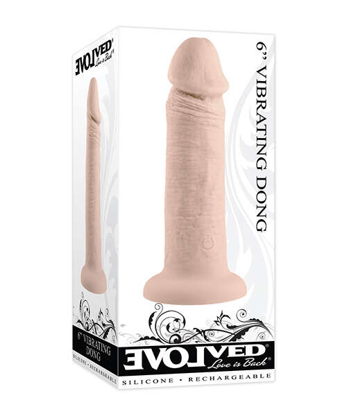 Evolved 6" Vibrating Dong - Light