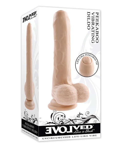 Evolved Peek A Boo Vibrating Dildo - Ivory