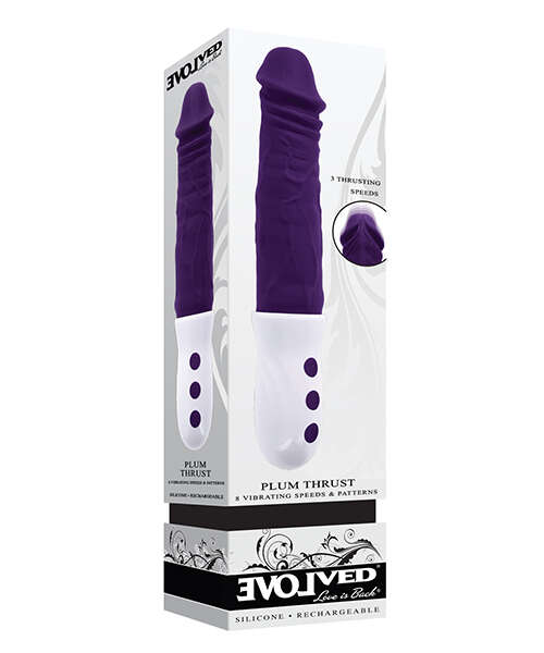 Evolved Plum Thrust Realistic Shaft Vibrator - Purple