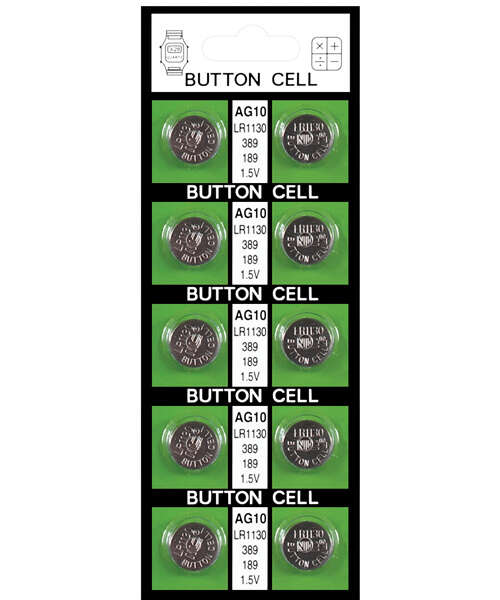 Batteries AG10 - Card of 10