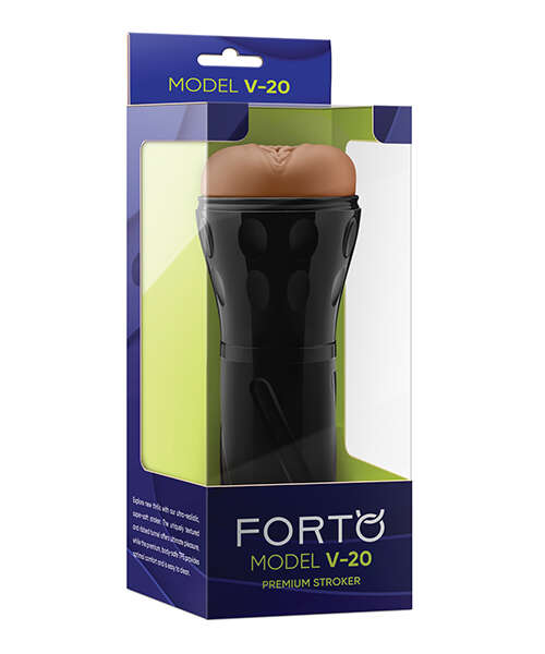 Forto Model V-20 Hard-Side Vagina Masturbator - Tan