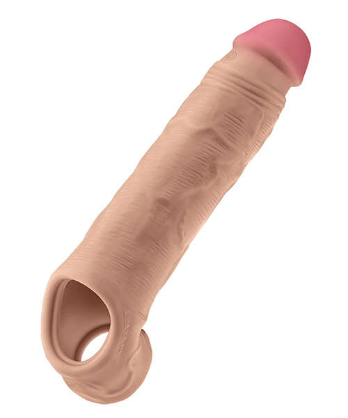 Shaft Flexskin Liquid Silicone 7.8" Vibrating Sheath - Pine