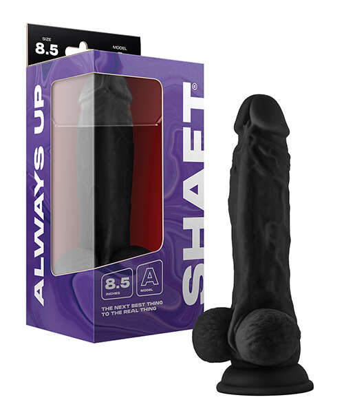 Shaft Model A Flexskin Liquid Silicone 8.5" Dong w/Balls - Black