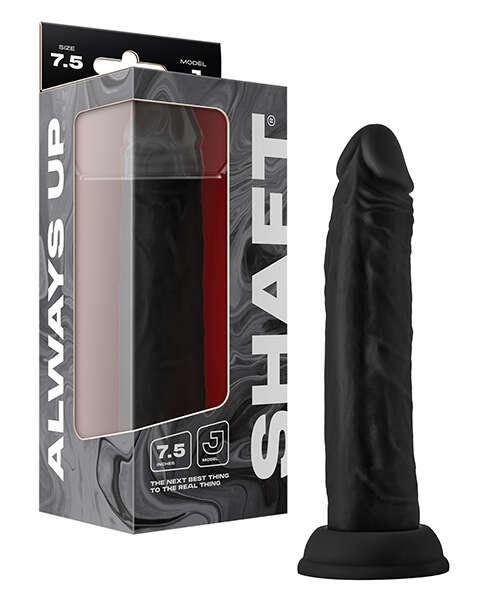 Shaft Model J Flexskin Liquid Silicone 7.5" Dong - Black