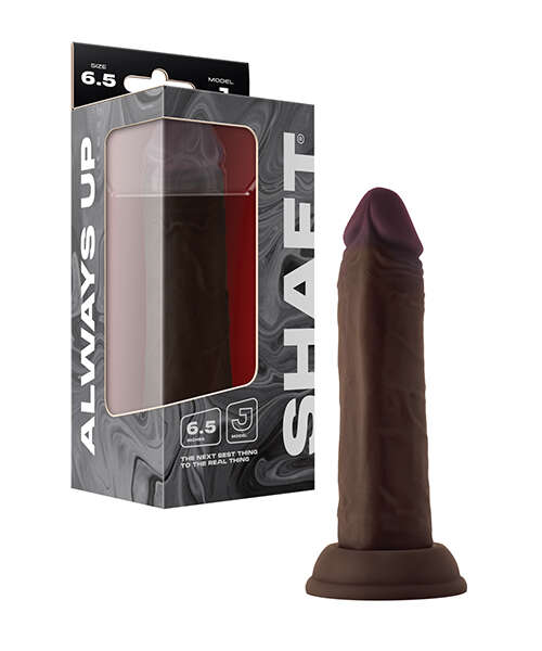 Shaft Model J Flexskin Liquid Silicone 6.5" Dong - Mahogany