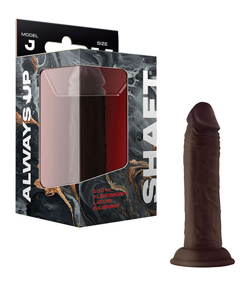 Shaft Model J Flexskin Liquid Silicone 5.5" Dong - Mahogany