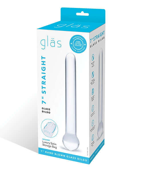 Glas 7" Straight Glass Dildo - Clear