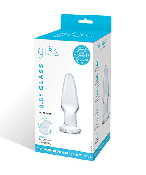 Glas 3.5" Butt Plug - Clear