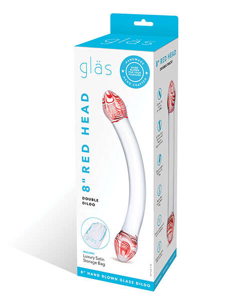 Glas Red Head Double Glass Dildo