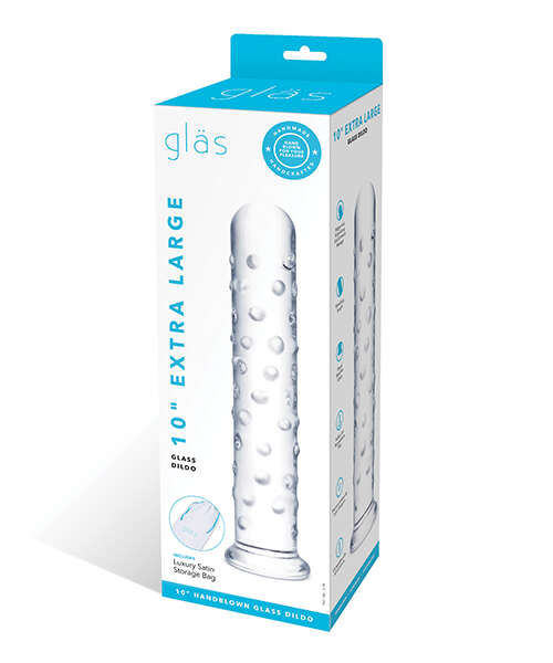 Glas 10" Extra Large Glass Dildo - Clear