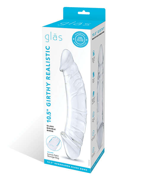 Glas 10.5" Realistic Girthy Glass Double Dong - Clear