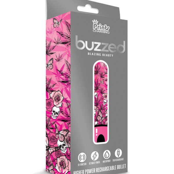 Buzzed 3.5" Rechargeable Bullet - Blazing Beauty Pink