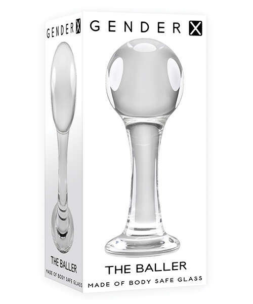 Gender X The Baller Glass Plug - Clear