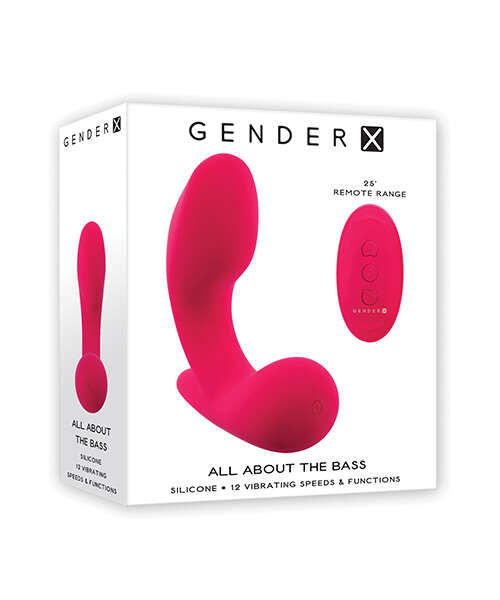 Gender X All About the Bass Curved Stimulator w/Remote Control - Pink