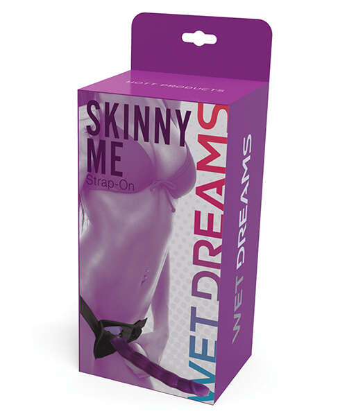 Wet Dreams Skinny Me 7" Strap on w/Harness - Purple